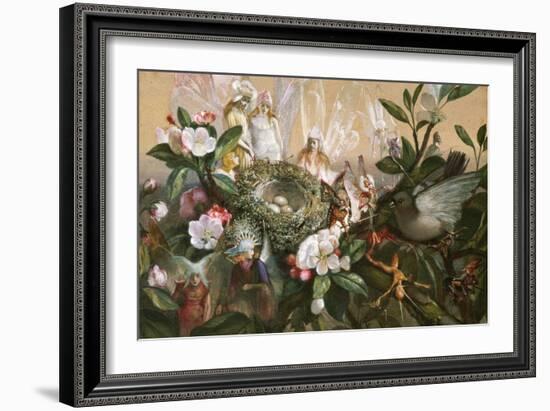 Fairies Round a Bird's Nest, the Distressed Mother-John Anster Fitzgerald-Framed Giclee Print