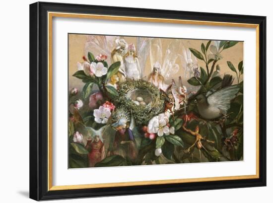 Fairies Round a Bird's Nest, the Distressed Mother-John Anster Fitzgerald-Framed Giclee Print