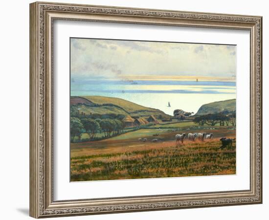 Fairlight Downs, Sunlight on the Sea-William Holman Hunt-Framed Giclee Print