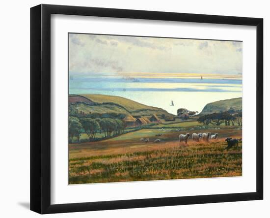 Fairlight Downs, Sunlight on the Sea-William Holman Hunt-Framed Giclee Print