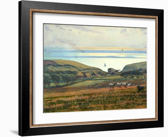 Fairlight Downs, Sunlight on the Sea-William Holman Hunt-Framed Giclee Print