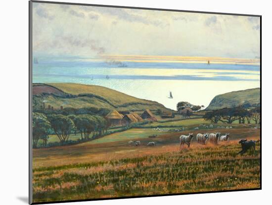 Fairlight Downs, Sunlight on the Sea-William Holman Hunt-Mounted Giclee Print