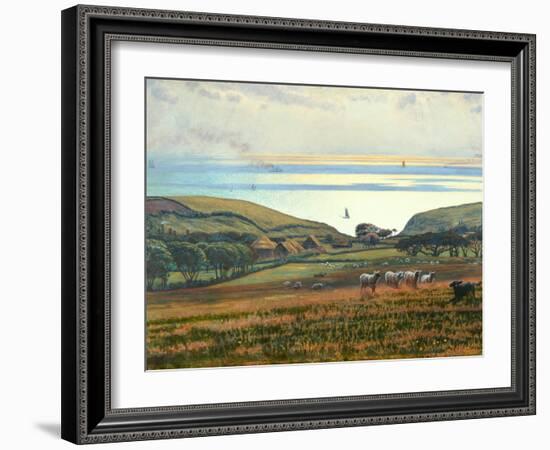 Fairlight Downs, Sunlight on the Sea-William Holman Hunt-Framed Giclee Print