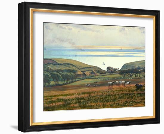 Fairlight Downs, Sunlight on the Sea-William Holman Hunt-Framed Giclee Print