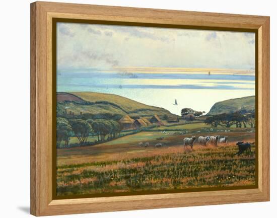 Fairlight Downs, Sunlight on the Sea-William Holman Hunt-Framed Premier Image Canvas