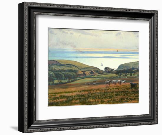 Fairlight Downs, Sunlight on the Sea-William Holman Hunt-Framed Giclee Print