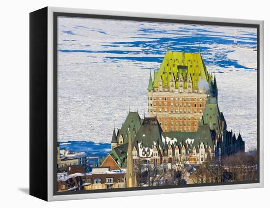 Fairmont Le Chateau Frontenac by St. Lawrence River, Quebec City, Canada-Keren Su-Framed Premier Image Canvas