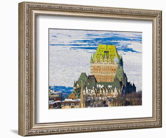Fairmont Le Chateau Frontenac by St. Lawrence River, Quebec City, Canada-Keren Su-Framed Photographic Print