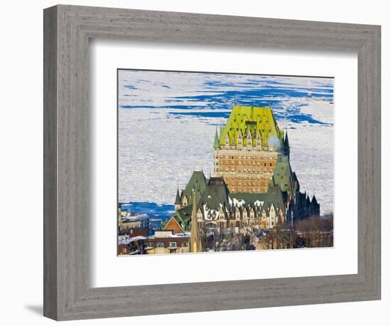 Fairmont Le Chateau Frontenac by St. Lawrence River, Quebec City, Canada-Keren Su-Framed Photographic Print