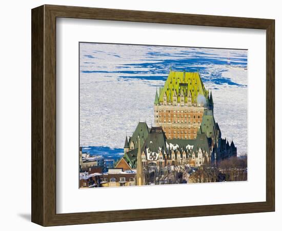 Fairmont Le Chateau Frontenac by St. Lawrence River, Quebec City, Canada-Keren Su-Framed Photographic Print