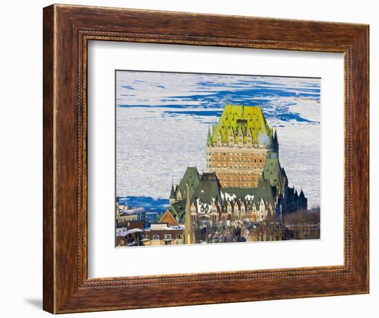 Fairmont Le Chateau Frontenac by St. Lawrence River, Quebec City, Canada-Keren Su-Framed Photographic Print