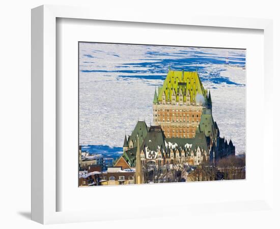 Fairmont Le Chateau Frontenac by St. Lawrence River, Quebec City, Canada-Keren Su-Framed Photographic Print