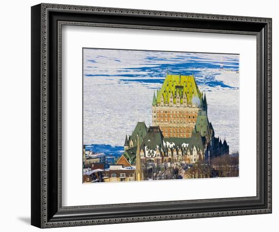 Fairmont Le Chateau Frontenac by St. Lawrence River, Quebec City, Canada-Keren Su-Framed Photographic Print