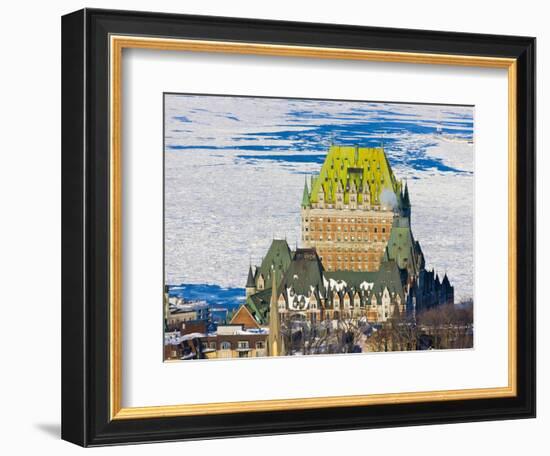 Fairmont Le Chateau Frontenac by St. Lawrence River, Quebec City, Canada-Keren Su-Framed Photographic Print