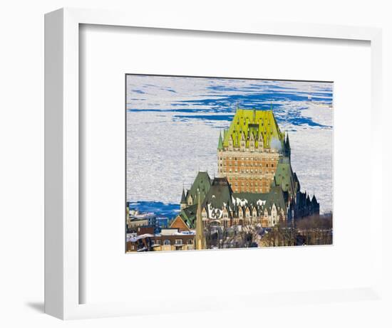 Fairmont Le Chateau Frontenac by St. Lawrence River, Quebec City, Canada-Keren Su-Framed Photographic Print