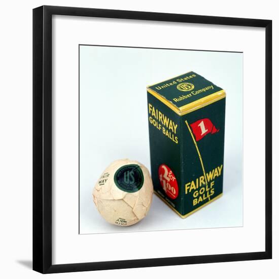 Fairway golf ball and box, c1910s-Unknown-Framed Giclee Print