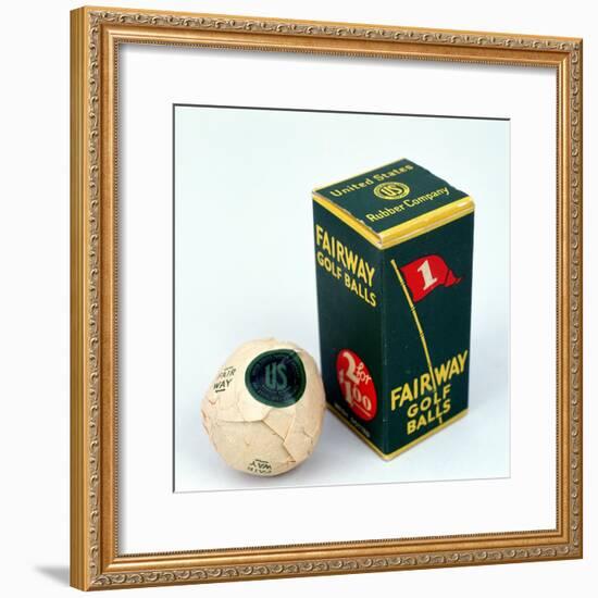 Fairway golf ball and box, c1910s-Unknown-Framed Giclee Print