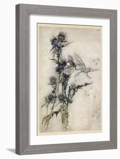 Fairy and Bee-Arthur Rackham-Framed Premium Photographic Print