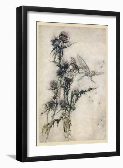 Fairy and Bee-Arthur Rackham-Framed Premium Photographic Print