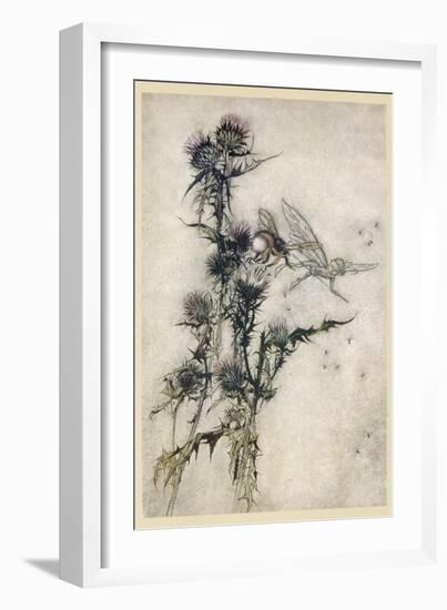 Fairy and Bee-Arthur Rackham-Framed Premium Photographic Print