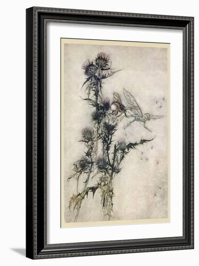 Fairy and Bee-Arthur Rackham-Framed Premium Photographic Print