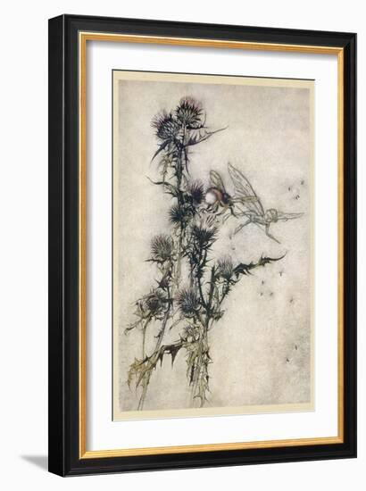 Fairy and Bee-Arthur Rackham-Framed Premium Photographic Print