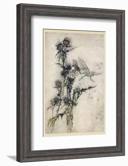 Fairy and Bee-Arthur Rackham-Framed Photographic Print