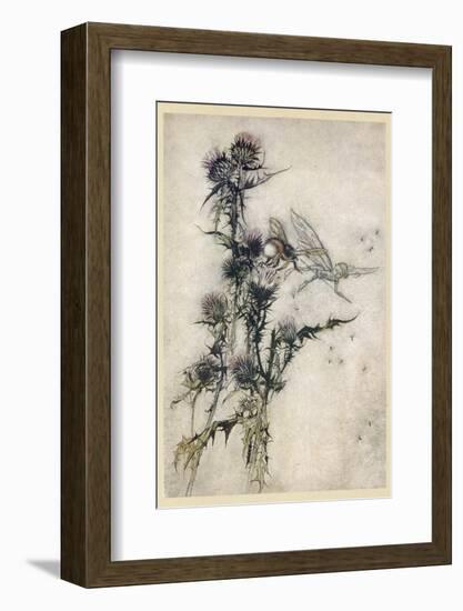 Fairy and Bee-Arthur Rackham-Framed Photographic Print