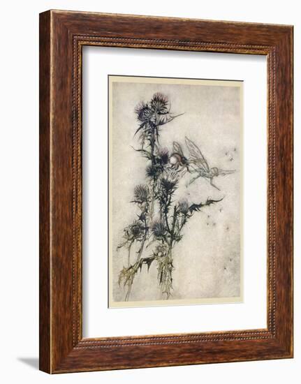 Fairy and Bee-Arthur Rackham-Framed Photographic Print