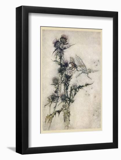 Fairy and Bee-Arthur Rackham-Framed Photographic Print