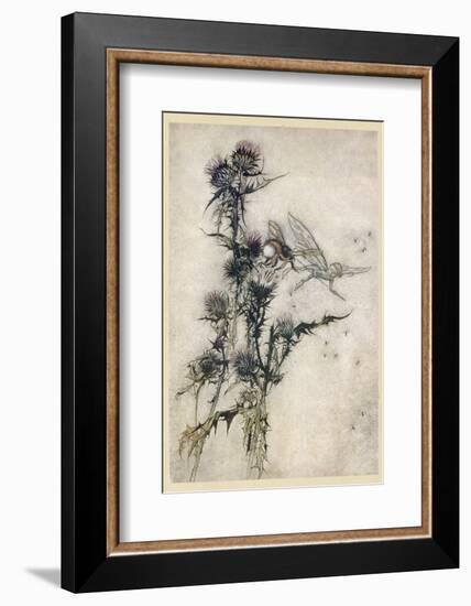 Fairy and Bee-Arthur Rackham-Framed Photographic Print