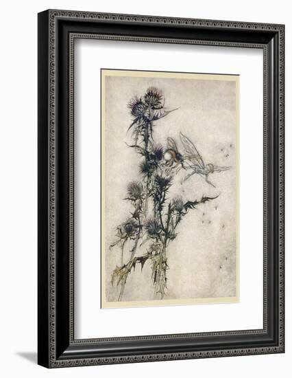 Fairy and Bee-Arthur Rackham-Framed Photographic Print