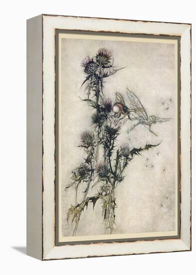 Fairy and Bee-Arthur Rackham-Framed Premier Image Canvas