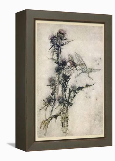 Fairy and Bee-Arthur Rackham-Framed Premier Image Canvas