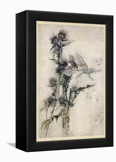 Fairy and Bee-Arthur Rackham-Framed Premier Image Canvas