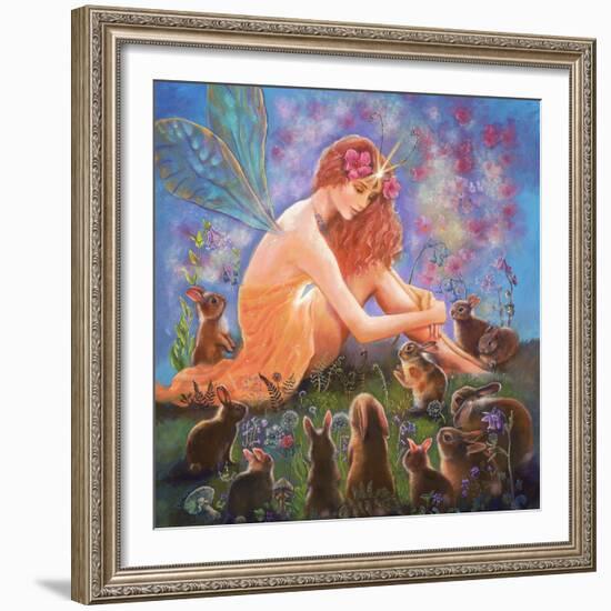 Fairy and the Velveteen Rabbit-Judy Mastrangelo-Framed Giclee Print