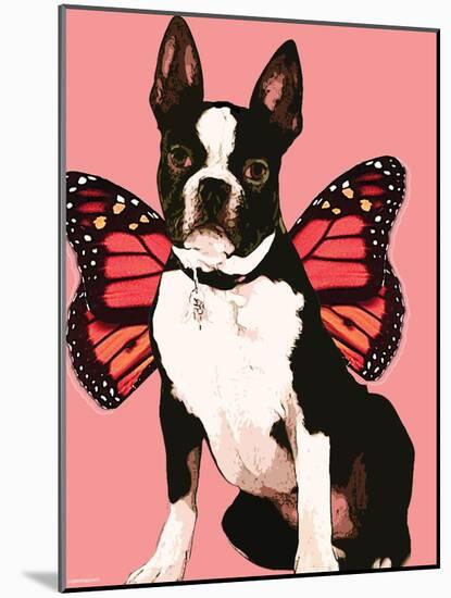 Fairy Boston Terrier-Natasha Wescoat-Mounted Giclee Print