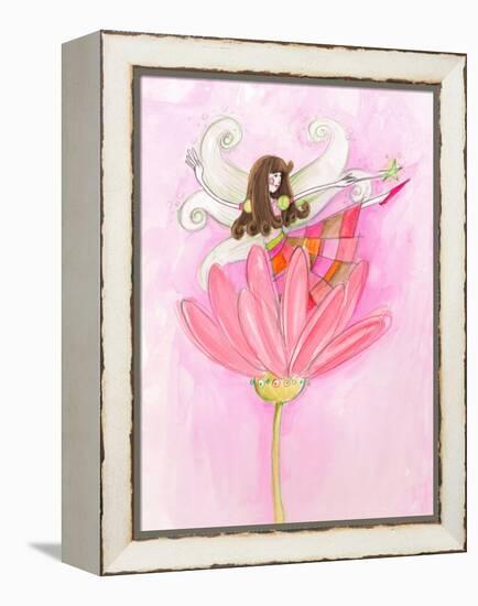 Fairy Brown Hair-null-Framed Stretched Canvas