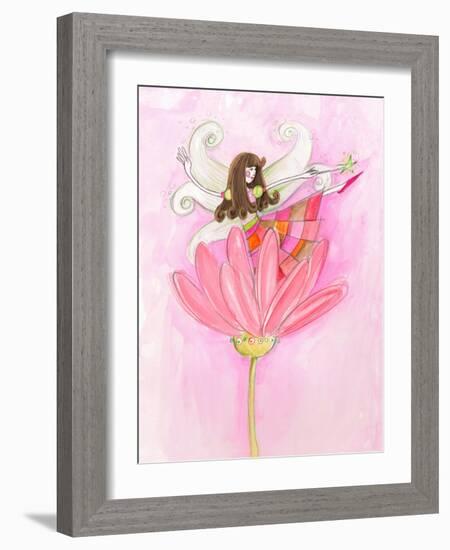 Fairy Brown Hair-null-Framed Art Print