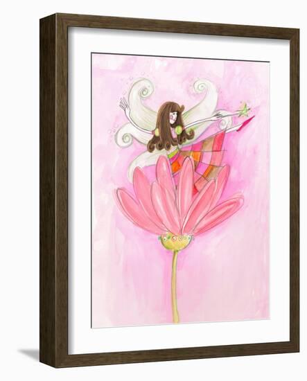 Fairy Brown Hair-null-Framed Art Print