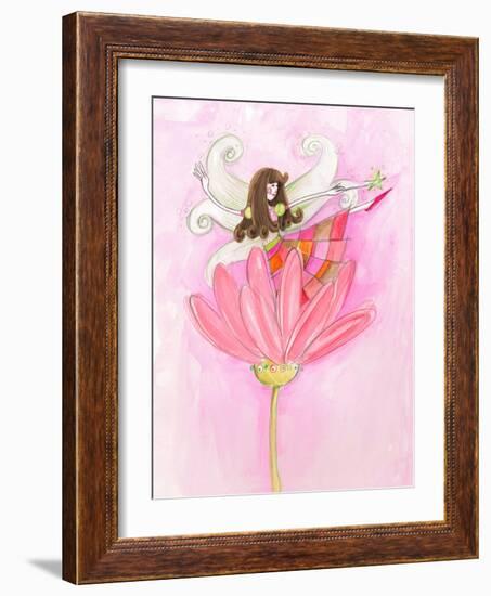 Fairy Brown Hair-null-Framed Art Print