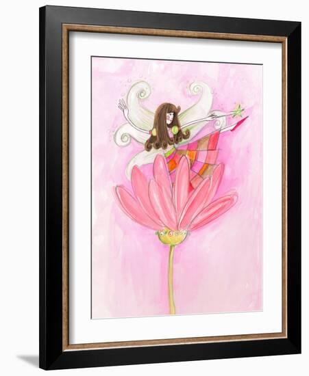 Fairy Brown Hair-null-Framed Art Print