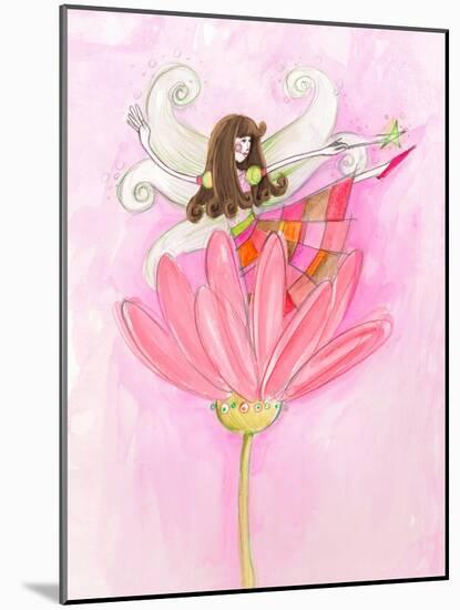 Fairy Brown Hair-null-Mounted Art Print