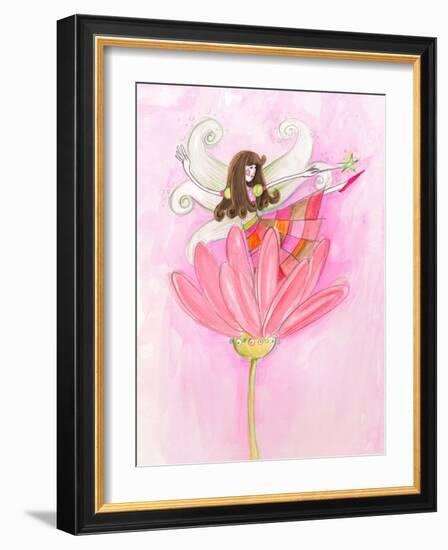 Fairy Brown Hair-null-Framed Art Print