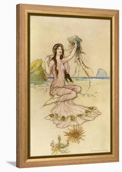 Fairy by the Sea-Warwick Goble-Framed Premier Image Canvas