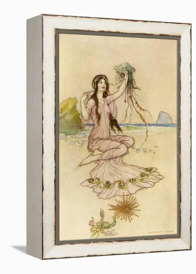 Fairy by the Sea-Warwick Goble-Framed Premier Image Canvas