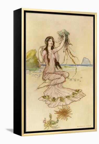 Fairy by the Sea-Warwick Goble-Framed Premier Image Canvas
