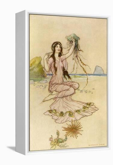 Fairy by the Sea-Warwick Goble-Framed Premier Image Canvas