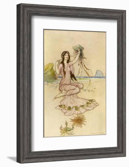 Fairy by the Sea-Warwick Goble-Framed Photographic Print