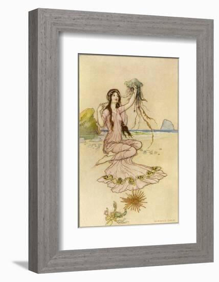 Fairy by the Sea-Warwick Goble-Framed Photographic Print